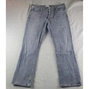 Citizens of Humanity Jeans Women 32 Gray Charlotte Denim High Rise Button Flay